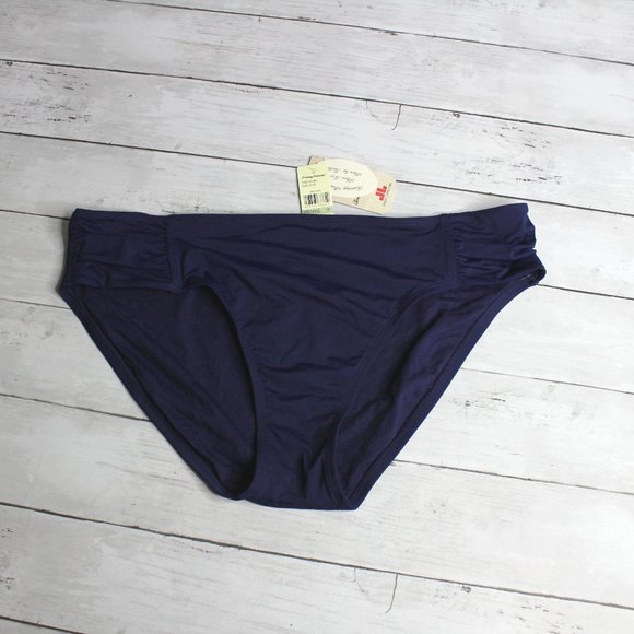 Tommy Bahama Swimwear Women's Bikini Swim Bottoms Plus Size 1X Navy Blue - Picture 2 of 5